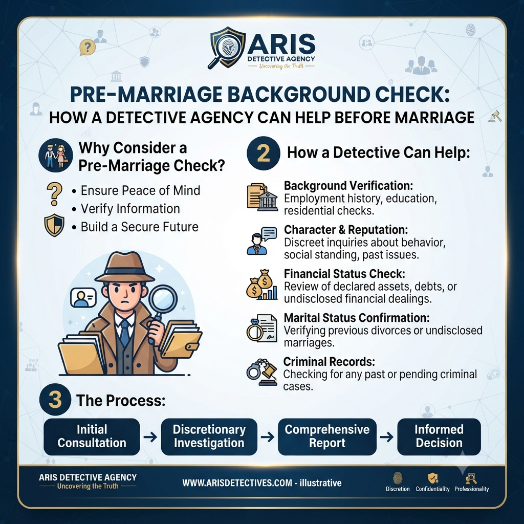 A pre-marriage background check Agency Noida